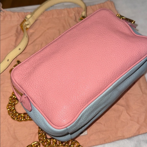 Miu Miu camera Crossbody Bag pink n baby blue excellent condition cones dust bag - Picture 7 of 12
